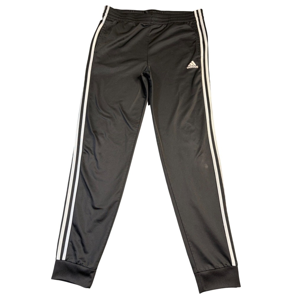 Adidas Youth XL 18/20 Black Track Pants 3-Stripe Joggers Sweatpants HM0661